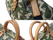 画像をギャラリービューアに読み込む, 極美品 LOUIS VUITTON ルイヴィトン ×村上隆 キーポルバンドリエール55 モノグラムモフラージュ M95774 ゴールド金具 中古 4c074863