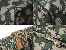 画像をギャラリービューアに読み込む, 極美品 LOUIS VUITTON ルイヴィトン ×村上隆 キーポルバンドリエール55 モノグラムモフラージュ M95774 ゴールド金具 中古 4c074863