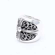 画像をギャラリービューアに読み込む, 極美品 CHROME HEARTS クロムハーツ CLASSIC OVAL CROSS クラシック オーバルクロスリング 重量40.26g サイズ14号 シルバー925 中古 4a004521