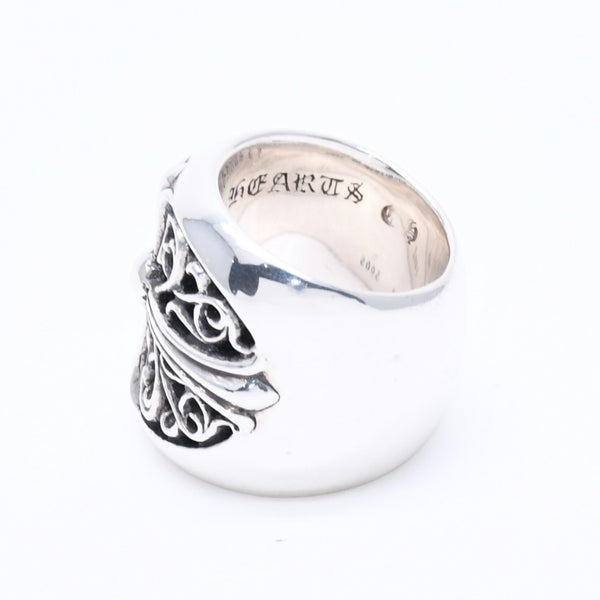 極美品 CHROME HEARTS クロムハーツ CLASSIC OVAL CROSS クラシック オーバルクロスリング 重量40.26g サイズ14号 シルバー925 中古 4a004521