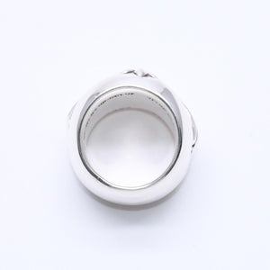極美品 CHROME HEARTS クロムハーツ CLASSIC OVAL CROSS クラシック オーバルクロスリング 重量40.26g サイズ14号 シルバー925 中古 4a004521