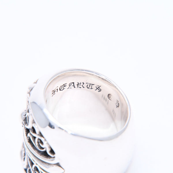 極美品 CHROME HEARTS クロムハーツ CLASSIC OVAL CROSS クラシック オーバルクロスリング 重量40.26g サイズ14号 シルバー925 中古 4a004521