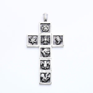CHROME HEARTS クロムハーツ MULTI FRAMED CROSS マルチフレームドクロス ペンダントトップ 重量41.40g シルバ−925 美品 中古 4a004549