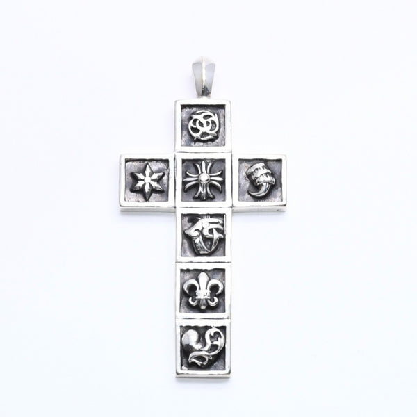 CHROME HEARTS クロムハーツ MULTI FRAMED CROSS マルチフレームドクロス ペンダントトップ 重量41.40g シルバ−925 美品 中古 4a004549
