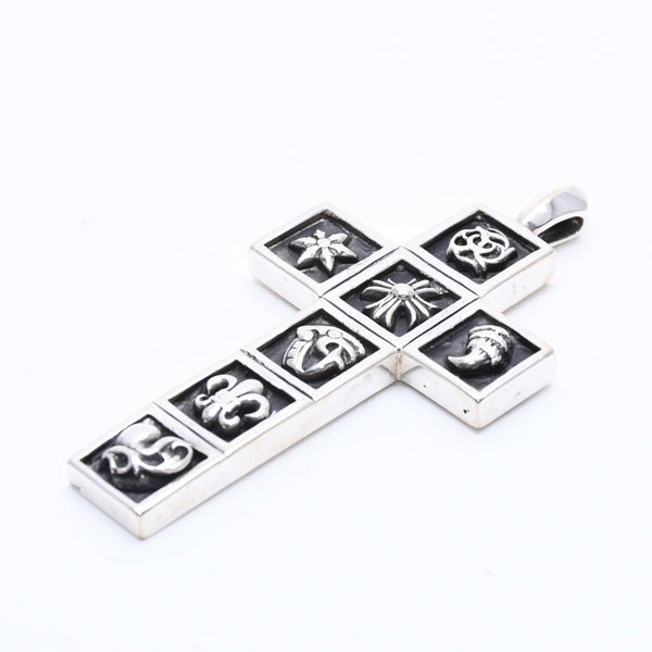 CHROME HEARTS クロムハーツ MULTI FRAMED CROSS マルチフレームドクロス ペンダントトップ 重量41.40g シルバ−925 美品 中古 4a004549