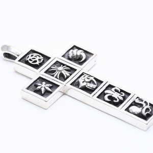 CHROME HEARTS クロムハーツ MULTI FRAMED CROSS マルチフレームドクロス ペンダントトップ 重量41.40g シルバ−925 美品 中古 4a004549