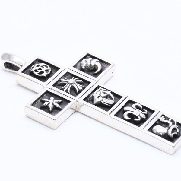 CHROME HEARTS クロムハーツ MULTI FRAMED CROSS マルチフレームドクロス ペンダントトップ 重量41.40g シルバ−925 美品 中古 4a004549