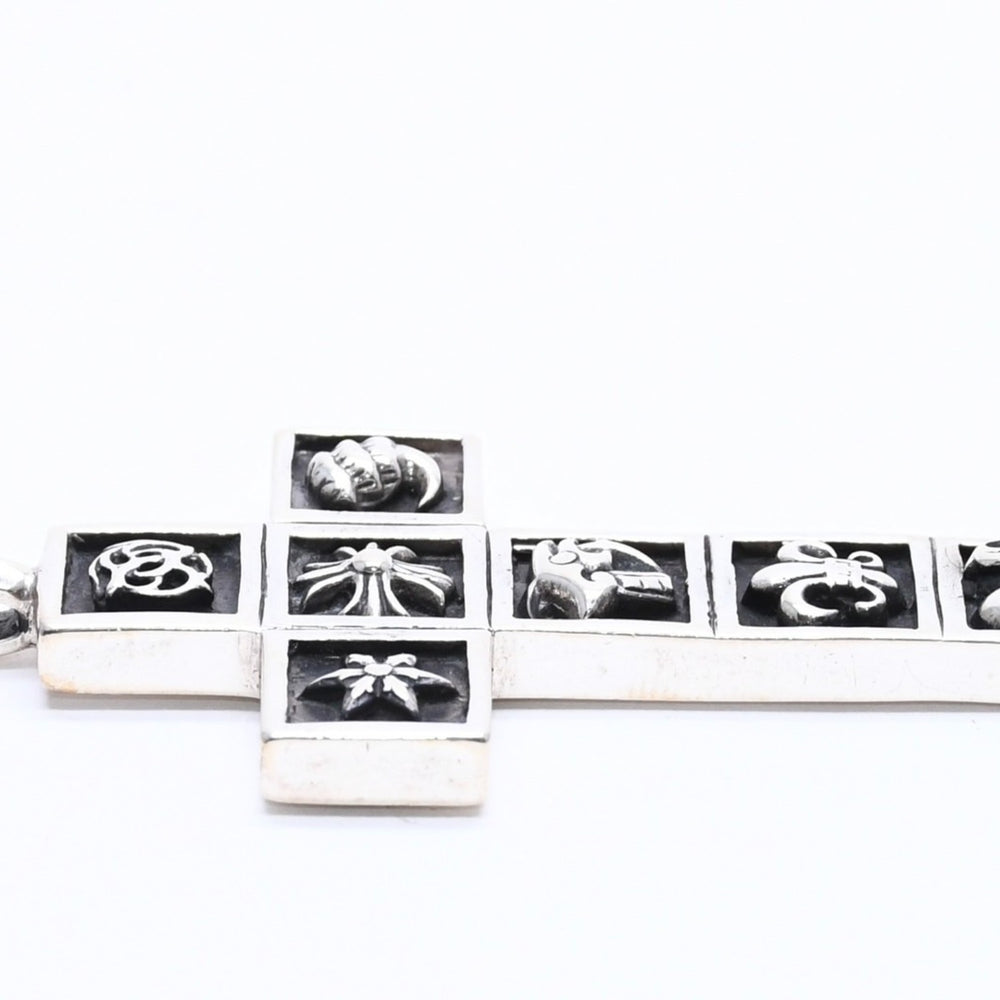 CHROME HEARTS MULTI FRAMED CROSS Pendant Top Weight 41.40g Silver 925 Good Condition Used 4a004549