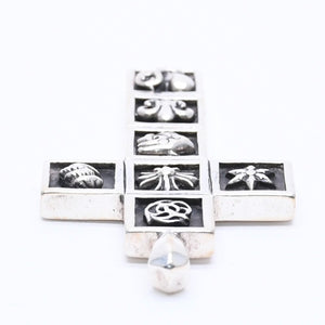CHROME HEARTS クロムハーツ MULTI FRAMED CROSS マルチフレームドクロス ペンダントトップ 重量41.40g シルバ−925 美品 中古 4a004549