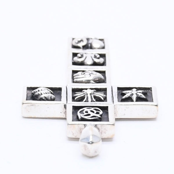 CHROME HEARTS クロムハーツ MULTI FRAMED CROSS マルチフレームドクロス ペンダントトップ 重量41.40g シルバ−925 美品 中古 4a004549