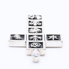 画像をギャラリービューアに読み込む, CHROME HEARTS クロムハーツ MULTI FRAMED CROSS マルチフレームドクロス ペンダントトップ 重量41.40g シルバ−925 美品 中古 4a004549