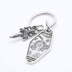 CHROME HEARTS HOTEL SML Hotel Small Key Ring Charm Weight Approx. 27.81g 2020/.925 Engraved Silver 925 Good Condition Used 4a004519