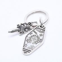画像をギャラリービューアに読み込む, CHROME HEARTS クロムハーツ HOTEL SML ホテル スモール キーリング チャーム 重量約27.81g 2020/.925刻印 シルバ−925 美品 中古 4a004519
