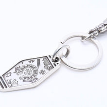 画像をギャラリービューアに読み込む, CHROME HEARTS クロムハーツ HOTEL SML ホテル スモール キーリング チャーム 重量約27.81g 2020/.925刻印 シルバ−925 美品 中古 4a004519
