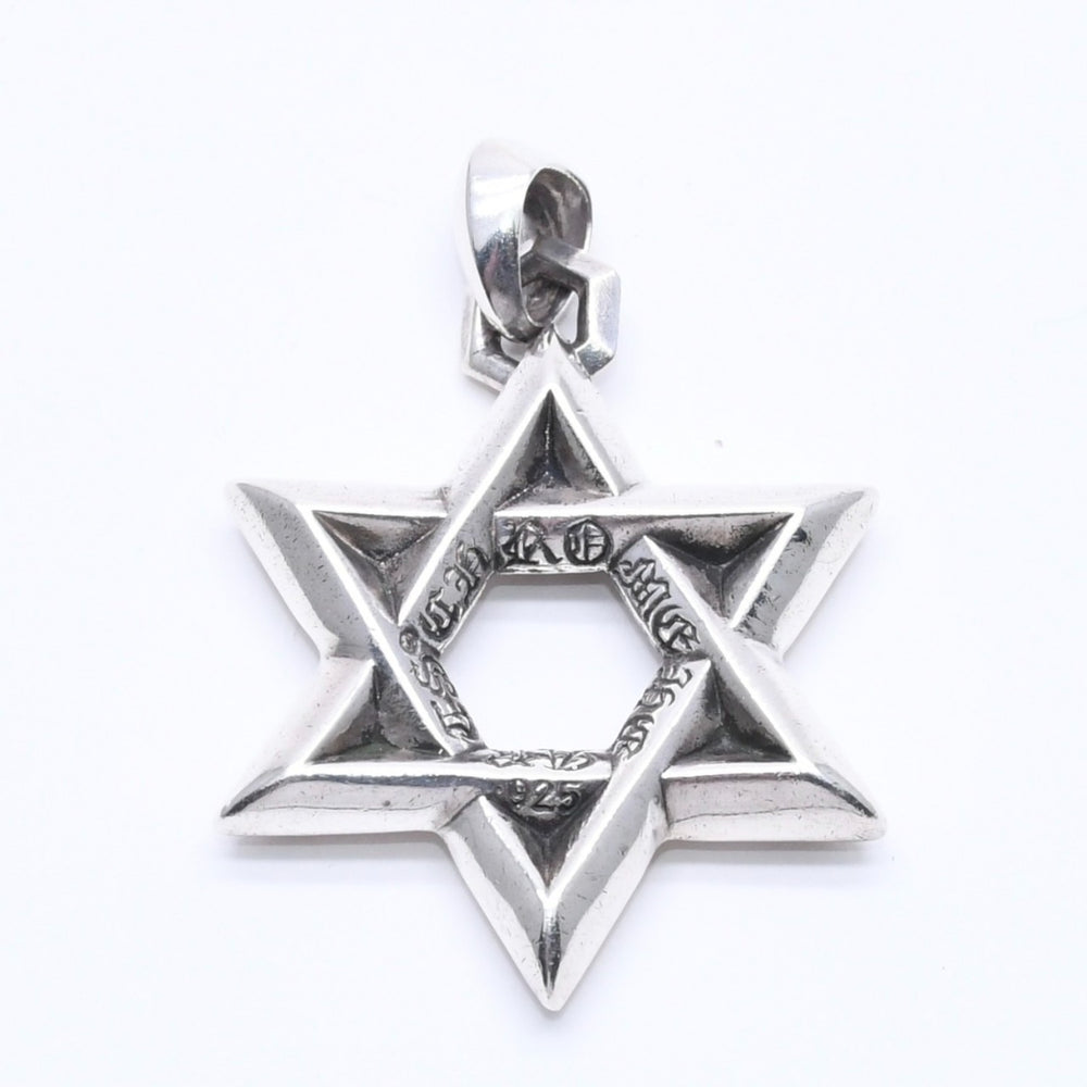 CHROME HEARTS クロムハーツ PENDANT STAR OF DAVID LG ラージ スターオブダビデ ペンダント 重量約32.02g シルバー925 美品 中古 4a004522