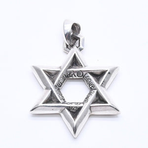CHROME HEARTS クロムハーツ PENDANT STAR OF DAVID LG ラージ スターオブダビデ ペンダント 重量約32.02g シルバー925 美品 中古 4a004522