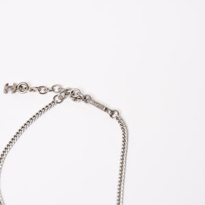 CHANEL シャネル プレートネックレス ネックレス ホワイト×シルバー シルバーチェーン 重量約16.63g 美品 中古 4c074903
