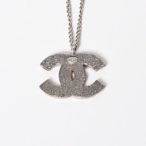 CHANEL シャネル ネックレス ココマーク ボーダー オレンジ ピンク シルバー ボーダー 重量約9.47g 05P刻印 美品 中古 4c074894