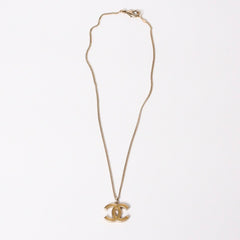 Very Good Condition CHANEL Necklace Coco Mark Gold Lamé Gold Weight Approx. 7.65g 07A Stamp Used 4c073903