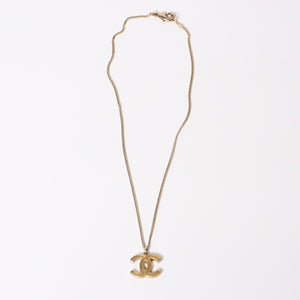 Very Good Condition CHANEL Necklace Coco Mark Gold Lamé Gold Weight Approx. 7.65g 07A Stamp Used 4c073903