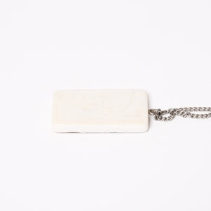 CHANEL シャネル プレートネックレス ネックレス ホワイト×シルバー シルバーチェーン 重量約16.63g 美品 中古 4c074903
