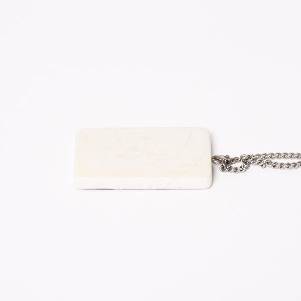 CHANEL シャネル プレートネックレス ネックレス ホワイト×シルバー シルバーチェーン 重量約16.63g 美品 中古 4c074903