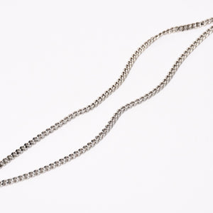 CHANEL シャネル プレートネックレス ネックレス ホワイト×シルバー シルバーチェーン 重量約16.63g 美品 中古 4c074903