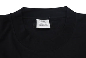 極美品 VETEMENTS ヴェトモン X-Large Logo Tee X-LARGEロゴ 半袖Tシャツ UE63TR860B サイズO ブラック 刺繍 中古 4c074972