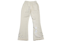 Load image into Gallery viewer, 極美品 ASTRUM アストルム フレア スウェットパンツ キナリ コットン アイボリー ホワイト シルバー金具 サイズM 中古 4c074978