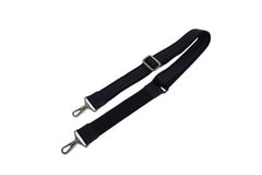 PELLE MORBIDA Shoulder strap Cotton Leather Black Navy Silver hardware Good condition Used 4c074981