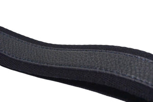 PELLE MORBIDA Shoulder strap Cotton Leather Black Navy Silver hardware Good condition Used 4c074981