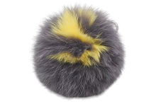 画像をギャラリービューアに読み込む, 極美品 FENDI フェンディ ファー イニシャル ポンポンチャーム キーホルダー バッグチャーム シルバー金具 S 中古 4c074985