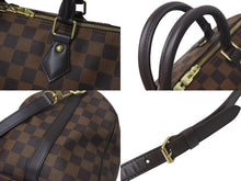 Load image into Gallery viewer, 極美品 LOUIS VUITTON ルイヴィトン スピーディ バンドリエール30 ハンドバッグ N41367 ダミエ エベヌ ゴールド金具 中古 4c075031