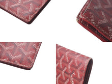 Load image into Gallery viewer, GOYARD ゴヤール フラグメントケース カードケース レッド PVCコーティングキャンバス 美品 中古 4c075035