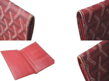 Load image into Gallery viewer, GOYARD ゴヤール フラグメントケース カードケース レッド PVCコーティングキャンバス 美品 中古 4c075035