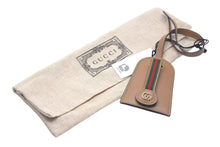 画像をギャラリービューアに読み込む, 新品未使用品 GUCCI グッチ クロシェット シェリーライン GGロゴ 小物 レザー ブラウン ゴールド金具 中古 4c075045