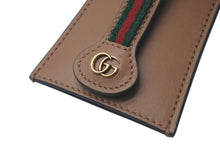 画像をギャラリービューアに読み込む, 新品未使用品 GUCCI グッチ クロシェット シェリーライン GGロゴ 小物 レザー ブラウン ゴールド金具 中古 4c075045