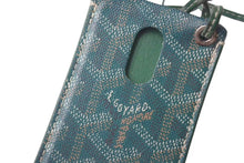 画像をギャラリービューアに読み込む, GOYARD ゴヤール パスケース カードケース カードホルダー ショワズール ストラップ グリーン ヘリンボーン 美品 中古 4c075051