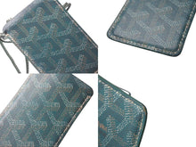 画像をギャラリービューアに読み込む, GOYARD ゴヤール パスケース カードケース カードホルダー ショワズール ストラップ グリーン ヘリンボーン 美品 中古 4c075051