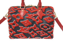 画像をギャラリービューアに読み込む, 新品未使用 LOUIS VUITTON × UF ルイヴィトン × ウルス フィッシャー スピーディバンドリエール25 ハンドバッグ M45552 レッド 中古 4c075052