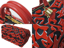 画像をギャラリービューアに読み込む, 新品未使用 LOUIS VUITTON × UF ルイヴィトン × ウルス フィッシャー スピーディバンドリエール25 ハンドバッグ M45552 レッド 中古 4c075052