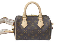 画像をギャラリービューアに読み込む, 新品同様 LOUIS VUITTON ルイヴィトン スピーディ バンドリエール20 2WAY ショルダーバッグ M46222 ブラウン ゴールド金具 中古 4c075062