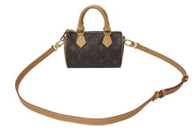 画像をギャラリービューアに読み込む, 未使用 LOUIS VUITTON ルイヴィトン ナノスピーディ ハンドバッグ 2WAYバッグ M81085 モノグラム PVC レザー 中古 4c075065