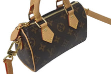 画像をギャラリービューアに読み込む, 未使用 LOUIS VUITTON ルイヴィトン ナノスピーディ ハンドバッグ 2WAYバッグ M81085 モノグラム PVC レザー 中古 4c075065