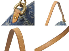 Load image into Gallery viewer, LOUIS VUITTON ルイヴィトン ミニプリーティ ハンドバッグ M95050 モノグラムデニム レザー ブルー 美品 中古 4c075070