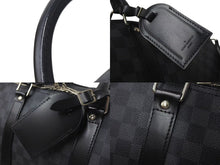 画像をギャラリービューアに読み込む, 極美品 LOUIS VUITTON ルイヴィトン キーポル バンドリエール55 ボストンバッグ N41413 ダミエグラフィット 中古 4c075071