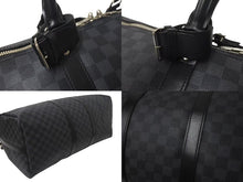 画像をギャラリービューアに読み込む, 極美品 LOUIS VUITTON ルイヴィトン キーポル バンドリエール55 ボストンバッグ N41413 ダミエグラフィット 中古 4c075071