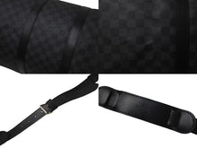 画像をギャラリービューアに読み込む, 極美品 LOUIS VUITTON ルイヴィトン キーポル バンドリエール55 ボストンバッグ N41413 ダミエグラフィット 中古 4c075071