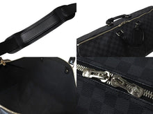 画像をギャラリービューアに読み込む, 極美品 LOUIS VUITTON ルイヴィトン キーポル バンドリエール55 ボストンバッグ N41413 ダミエグラフィット 中古 4c075071