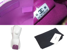 Load image into Gallery viewer, 極美品 CHANEL シャネル ツイード ミニチェーンショルダー バック ココマーク パープル HC4C5KU9 中古 4c075075